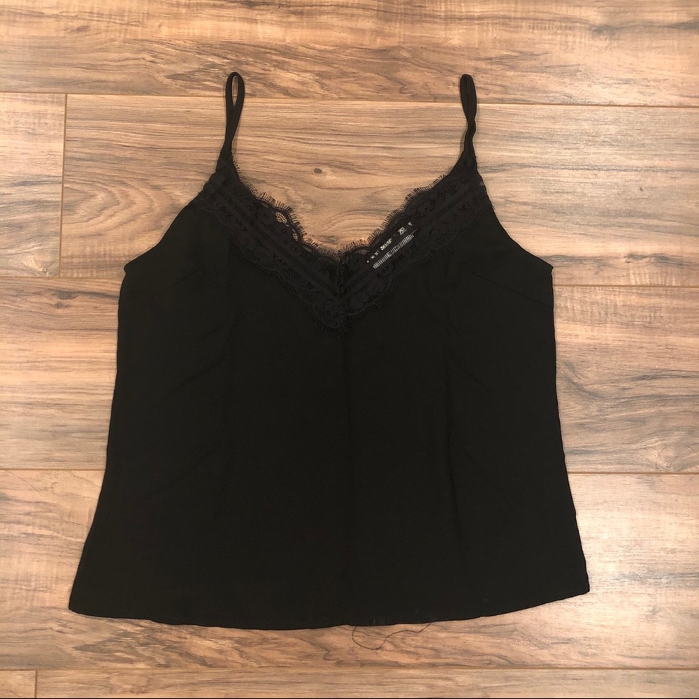 Black lace camisole